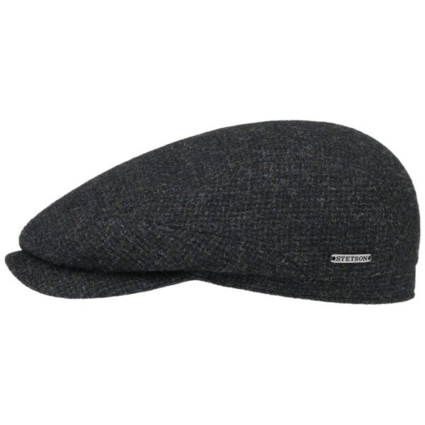 Stetson Driver Cap lammeuld, sort/mørkegrøn-S - Sixpence