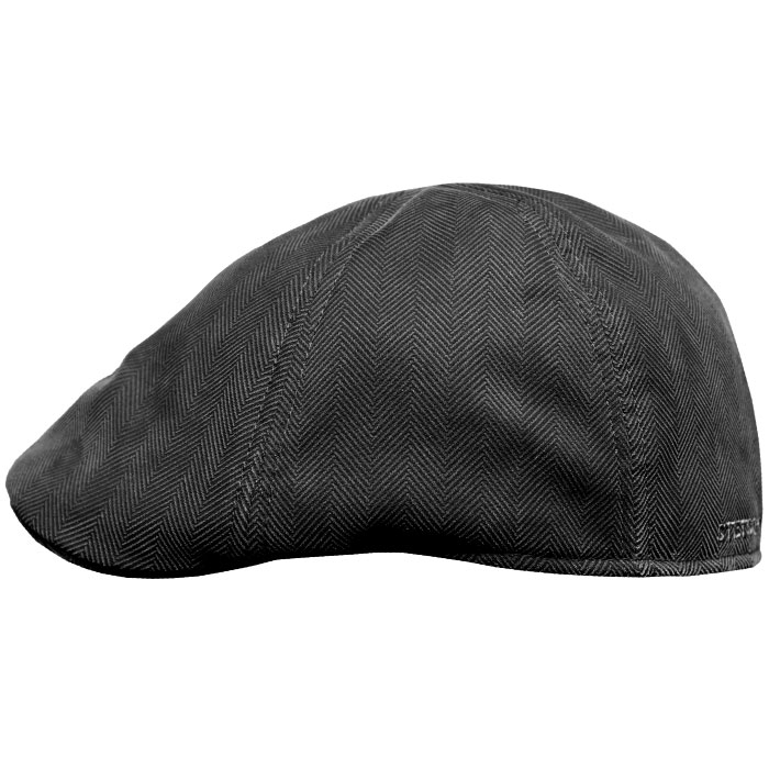 Stetson Duck Cap Herringbone, mørkebrun-M - Sixpence