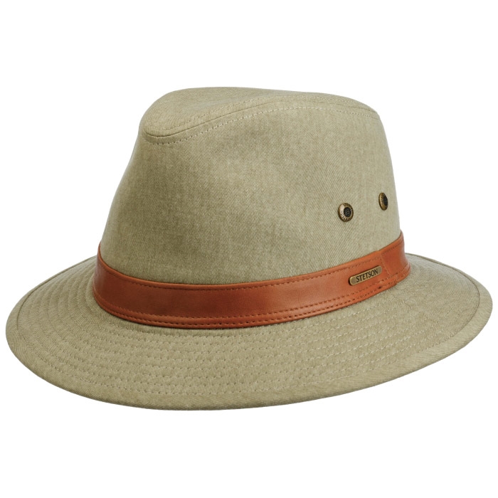Stetson Traveller Cotton hat UPF40+, green-2XL - Hat