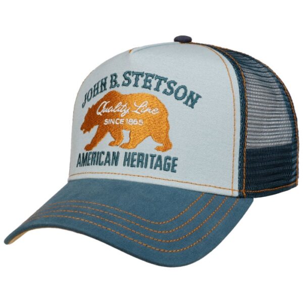 Stetson Trucker Cap American Heritage grizzly bear, Blå - Baseball cap, kasket