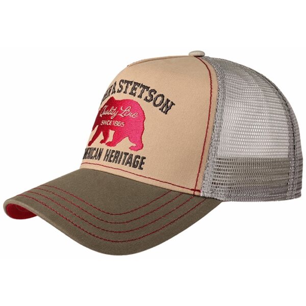 Stetson Trucker Cap American Heritage grizzly bear, Brun - Baseball cap, kasket