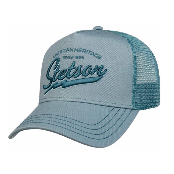 Stetson Trucker Cap American Heritage t/BØRN, lyseblå - Baseball cap, kasket