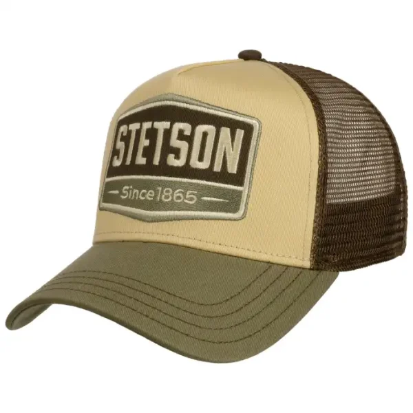 Stetson Trucker Cap "Stetson since 1865", Grøn - Baseball cap, kasket