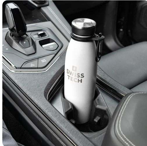 Swisstech drikkeflaske 500 ml m/karabinhage-Sort