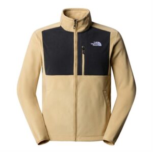 The North Face Mens Homesafe Full Zip Fleece, Khaki / Black