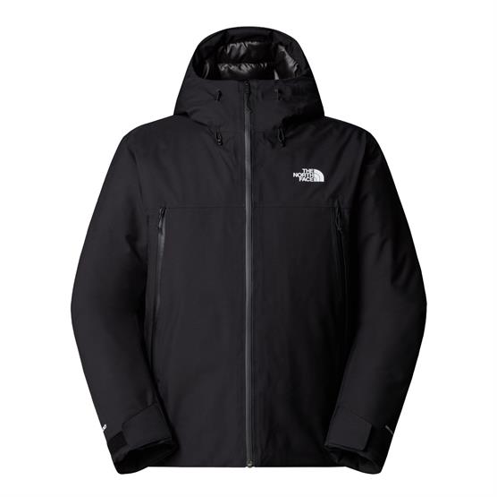 The North Face Mens MTN Range Down Hooded Jacket, Black / Black