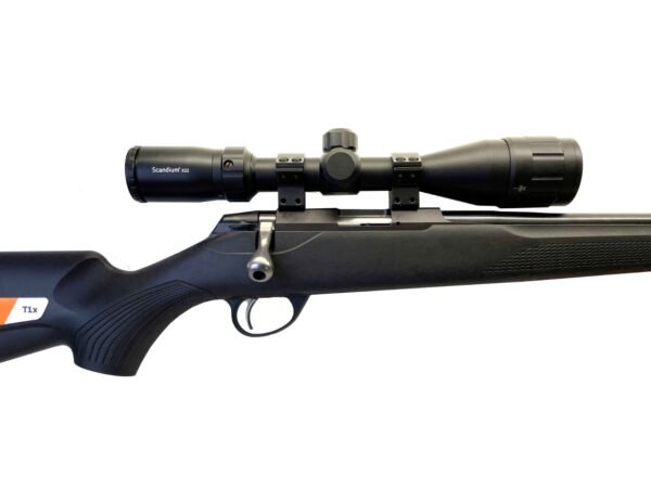 Tikka T1X incl. kikkert og lyddæmper salonriffelsæt-EN3244-kal 22 lr