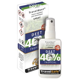 TravelSafe TravelDEET 40%, 60 ml Myggespray Myggenet & anti-insekt