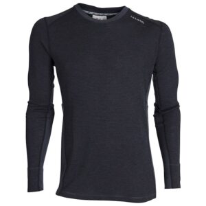 Ulvang Rav 100% round neck man, Sort/granite-2XL - Undertøj