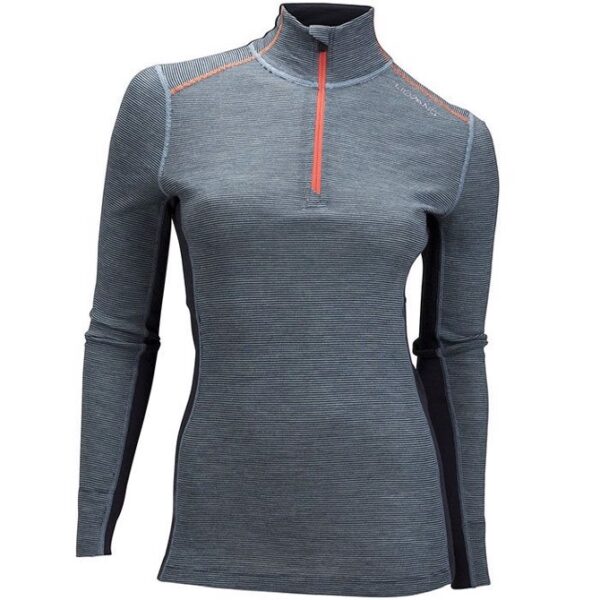 Ulvang Rav 100% turtle neck w/zip Kvinder / Damer, gulf str./granite-S - Undertøj