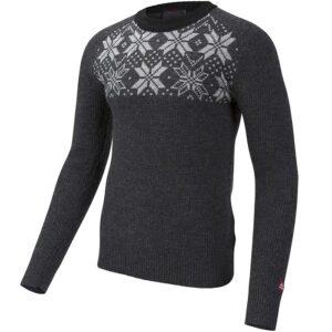 Ulvang Rav Kiby Round neck 100% uld, Sort/mel.Grå - Trøjer