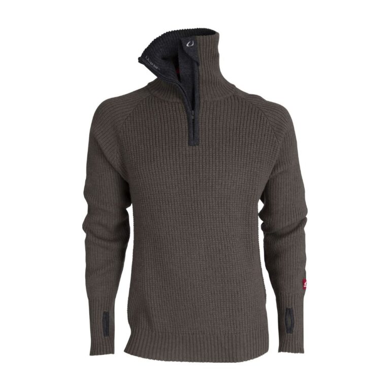 Ulvang Rav Sweater Zip Uldsweater - S - Tea Green/Charcoal Melange