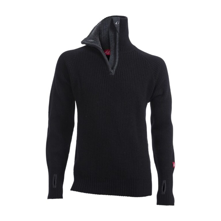 Ulvang Rav Sweater Zip Uldsweater - XS - Black/Charcoal Melange