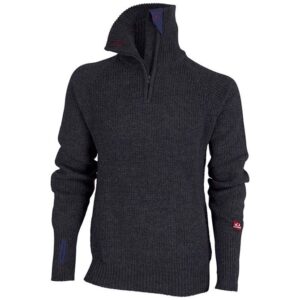 Ulvang Rav sweater w/zip uldtrøje-Sort melange-S - Trøjer