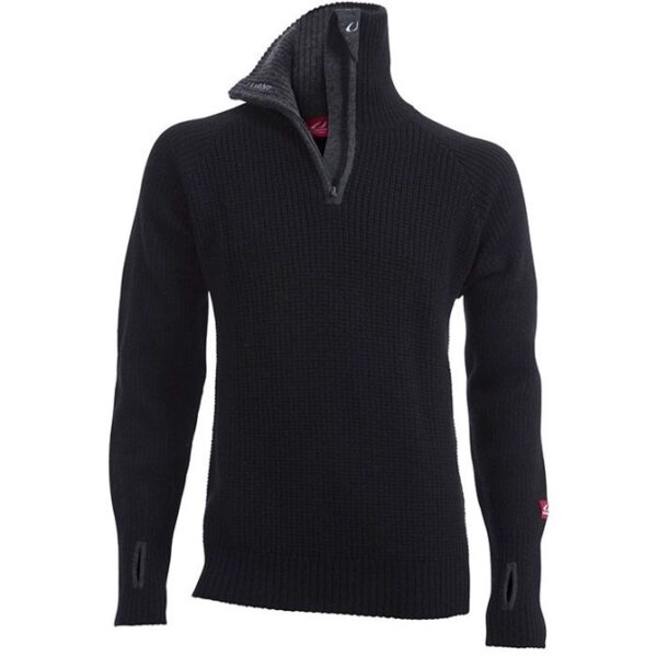 Ulvang Rav sweater w/zip uldtrøje-black/charcoal melange-2XL - Trøjer