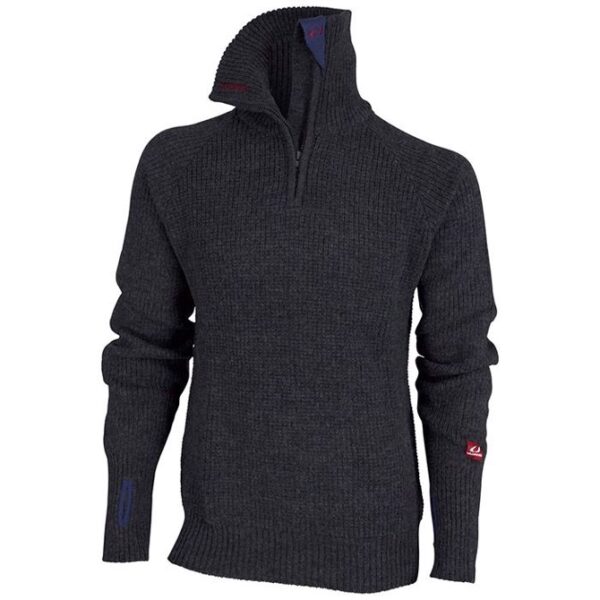 Ulvang Rav sweater w/zip uldtrøje-charcoal melange-2XL - Trøjer