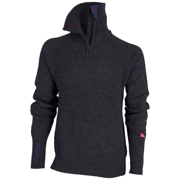 Ulvang Rav sweater w/zip uldtrøje-charcoal melange-3XL - Trøjer