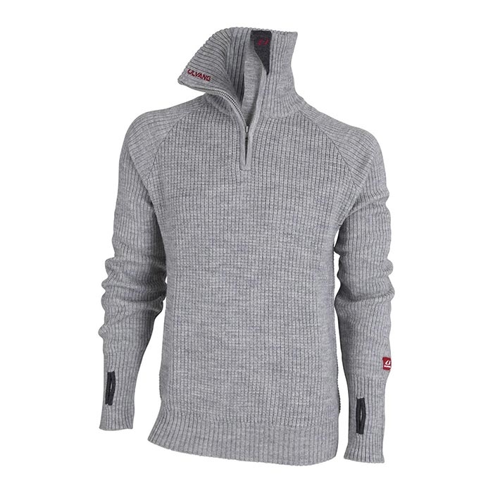 Ulvang Rav sweater w/zip uldtrøje-grey melange-M - Trøjer