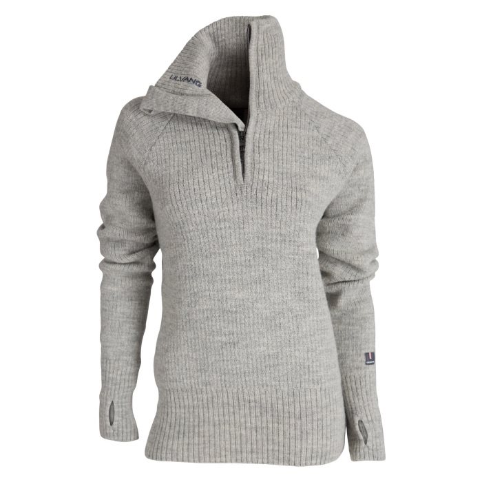 Ulvang Vegard Half-Zip Kvinder / Damer 100% norsk uld, nature melange-L - Trøjer