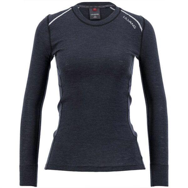 Ulvang Warm Rav 100% Round Neck Women, black/granit-L - Undertøj