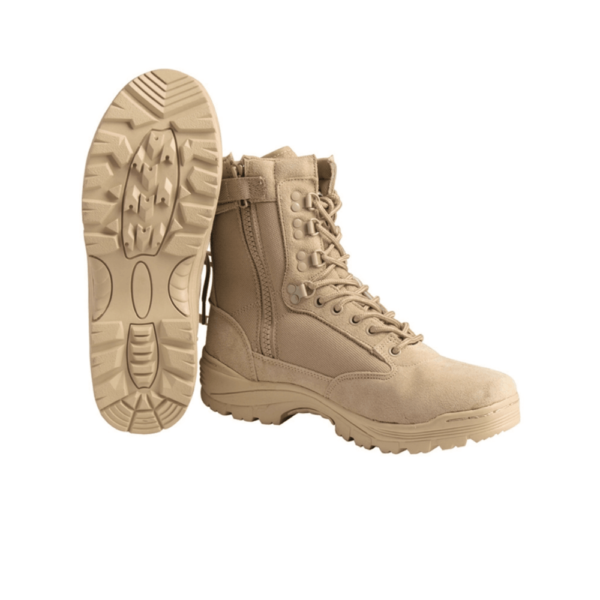 Vandrestøvler med YKK lynlås | Khaki Tactical Boots - Mil-Tec - 4