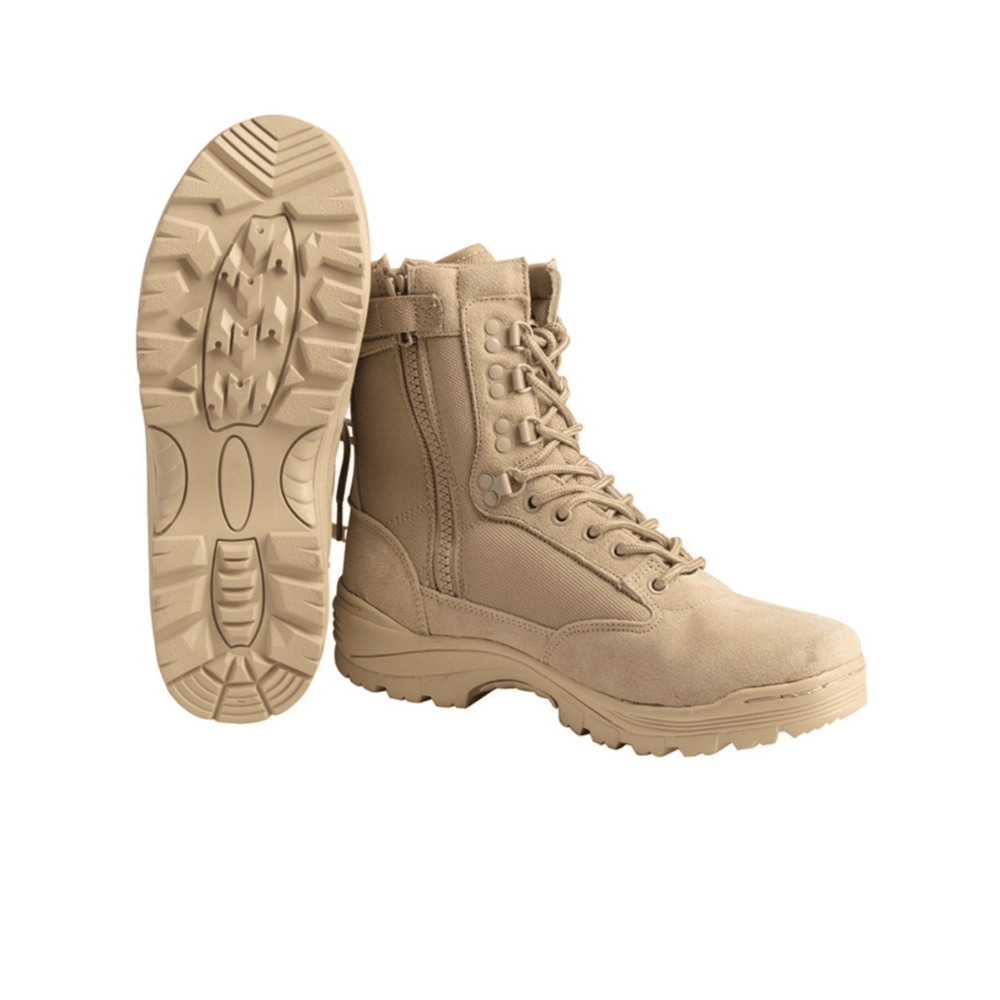 Vandrestøvler med YKK lynlås | Khaki Tactical Boots - Mil-Tec - 8