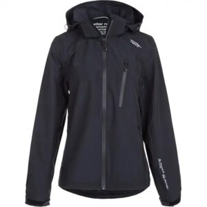 Weather Report Brunia W AWG regnjakke Dame 15.000mm-Sort-48 - Regntøj, poncho