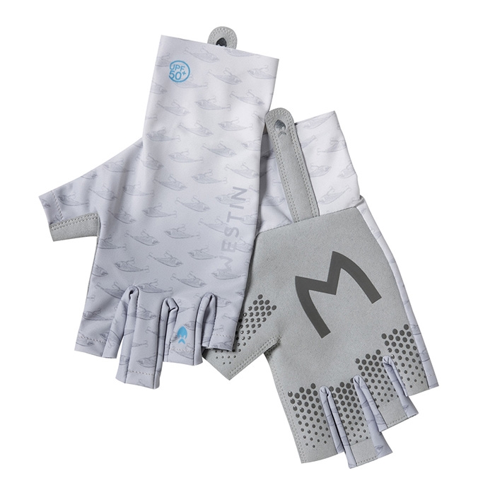 Westin Solar Half Finger Glove UPF 50+, grey-M - Handsker