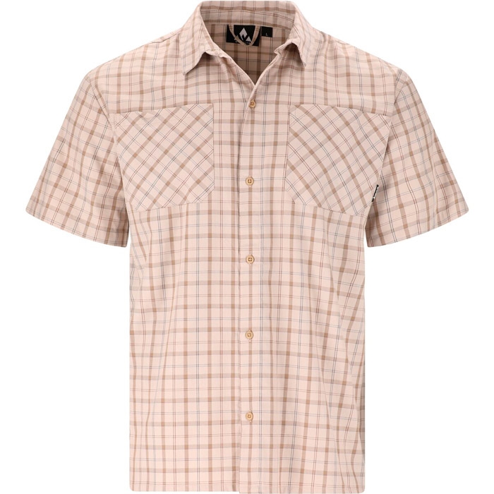 Whistler Leslies S-S Check Shirt Herre / Mænd, pumice stone-2XL - Skjorter