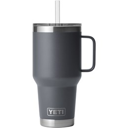 Yeti Rambler Termo Drikkedunk med Sugerør, 1 ltr Grå/Sort Drikkeflasker