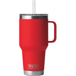 Yeti Rambler Termo Drikkedunk med Sugerør, 1 ltr Rød Drikkeflasker
