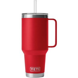 Yeti Rambler Termo Drikkedunk med Sugerør, 1.2 ltr Rød Drikkeflasker