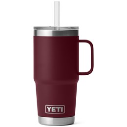 Yeti Rambler Termo Drikkedunk med Sugerør, 739 ml Rød Drikkeflasker