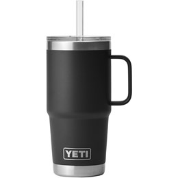 Yeti Rambler Termo Drikkedunk med Sugerør, 739 ml Sort Drikkeflasker