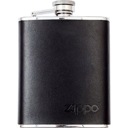 Zippo Leather Wrapped Hip Flask, 177 ml Lommelærke med Læderomslag Drikkeflasker